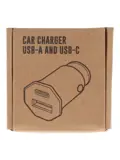 Autolader voor 2 apparaten USB-A + USB-C 2.5A