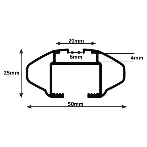 Dakdragers Trax zwart - Mercedes Benz ML I (02-05)