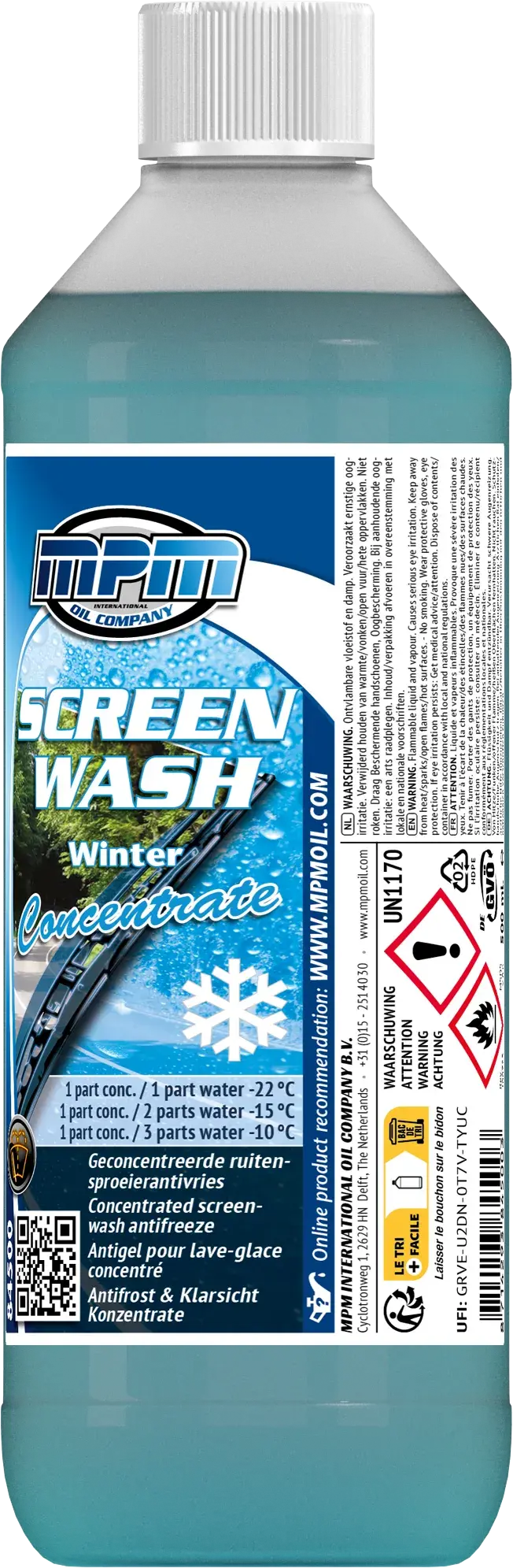 Winter ruitenwisservloeistof   500ml mpm