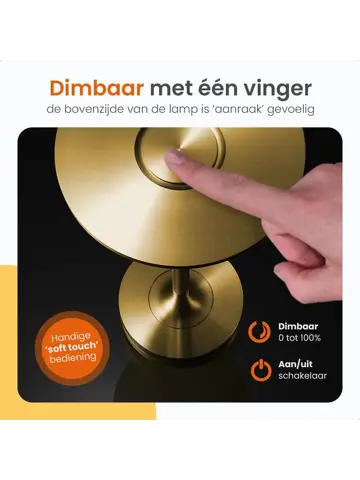 Horizon Tafellamp Oplaadbaar - 27cm - LED