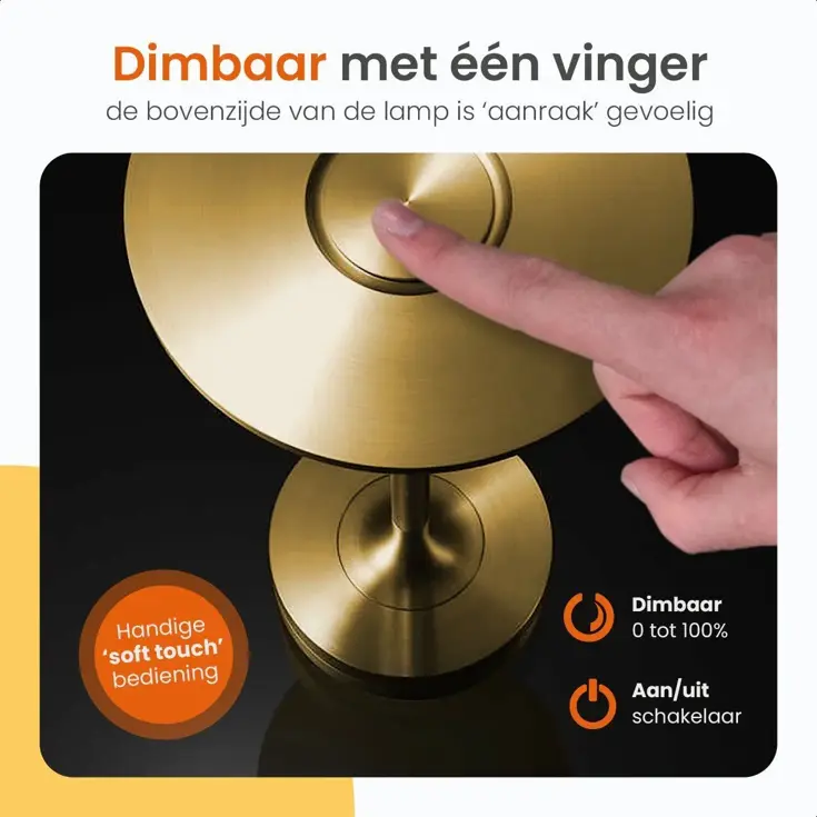 Horizon Tafellamp Oplaadbaar - 27cm - LED