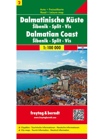 Wegenkaart Dalmatische Kust 2 - Sibenik
