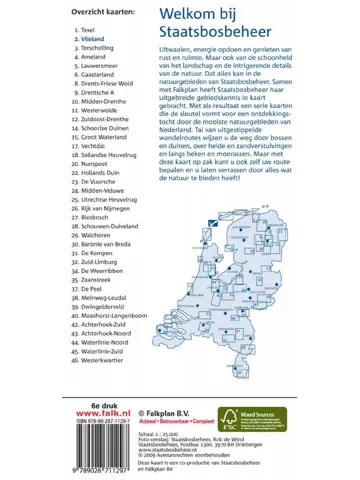 Falk Wandelkaart SBB 02 Vlieland