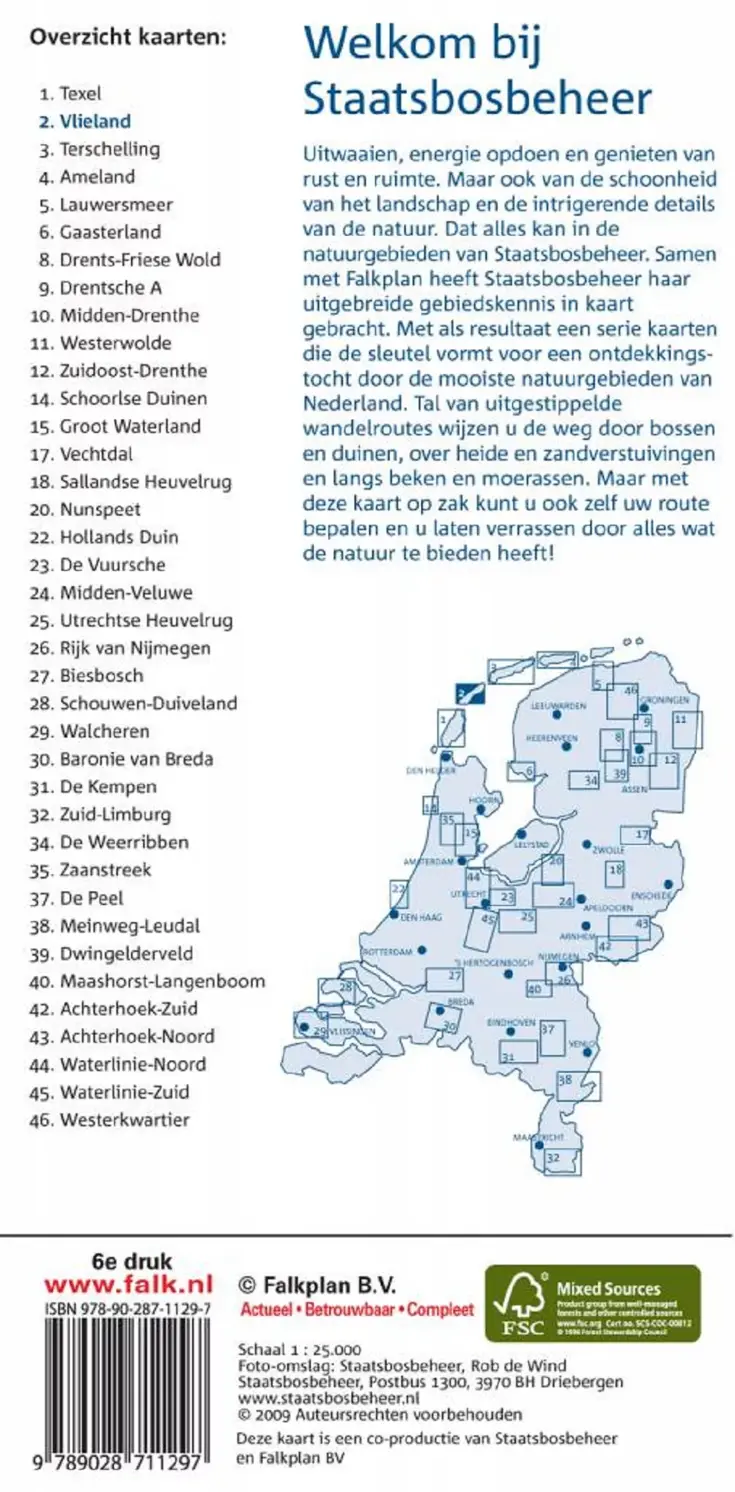 Falk Wandelkaart SBB 02 Vlieland