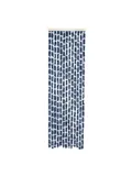 Chenille Streep blauw/wit 56x185cm