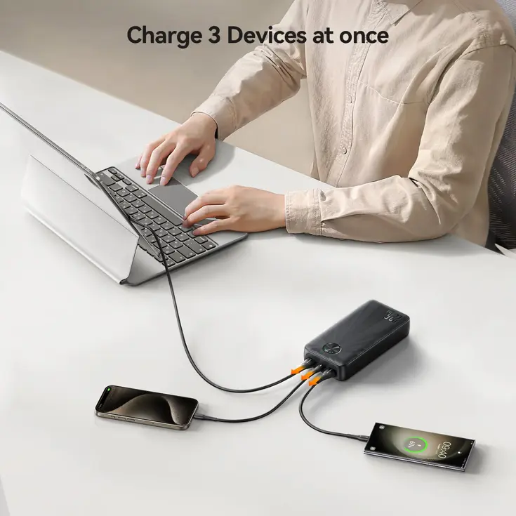 LED Powerbank - 20000mAh - Zwart