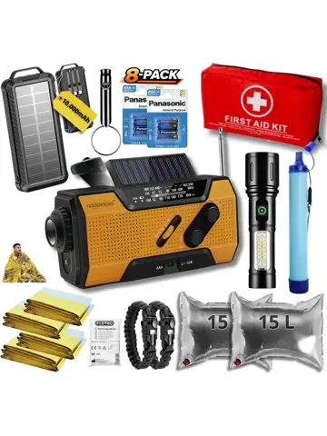Noodpakket L met Powerbank-Noodradio-Waterfilter