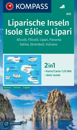 Wandelkaart WK693 Isole Eolie o Lipari