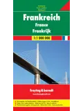 Wegenkaart Frankrijk 1-zijdig