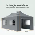 LifeGoods Partytent met Zijwanden– 3x6 m