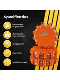 Oranje LED waarschuwingslamp 3 stuks
