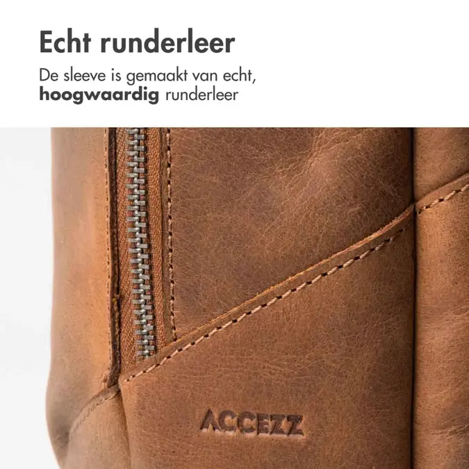 Accezz Leather Laptop rugtas