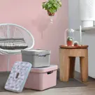 Sigma home - Opbergbox - 32L roze - 4-delig