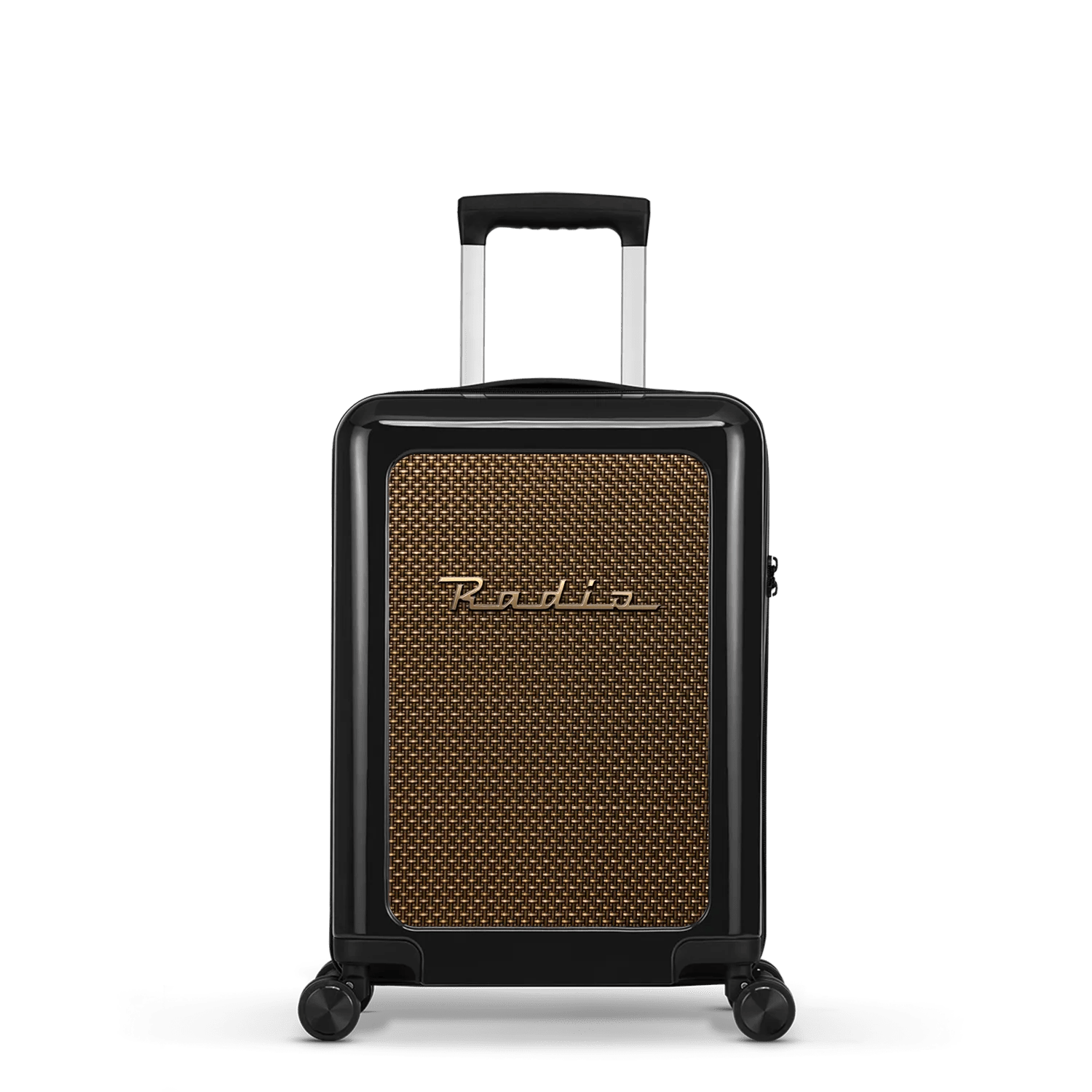 Stickercase  Vintage Radio  Handbagage Koffer  54cm  Zwart-Goud