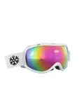Skibril - Wit - Roze spiegelglas