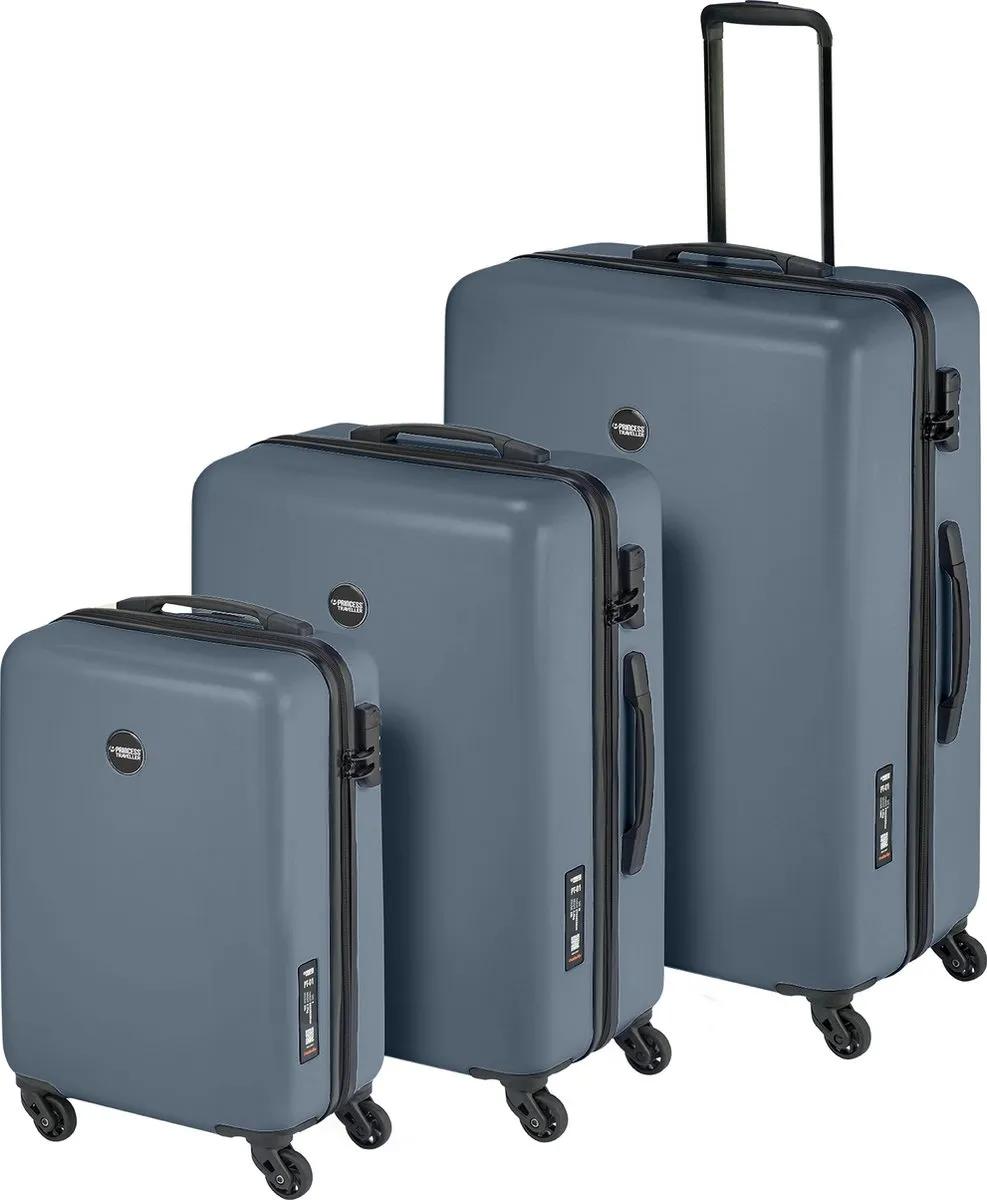 Princess Traveller  PT01 Set  Driedelige kofferset  SML  Marineblauw