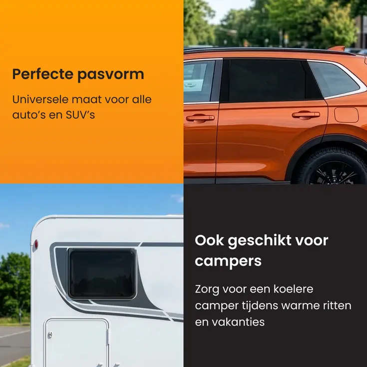 Zonnescherm Auto Zijruit - Set van 2