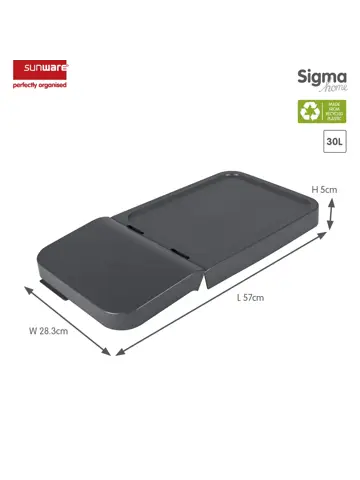 Sigma home - Prullenbak met deksel - 40L