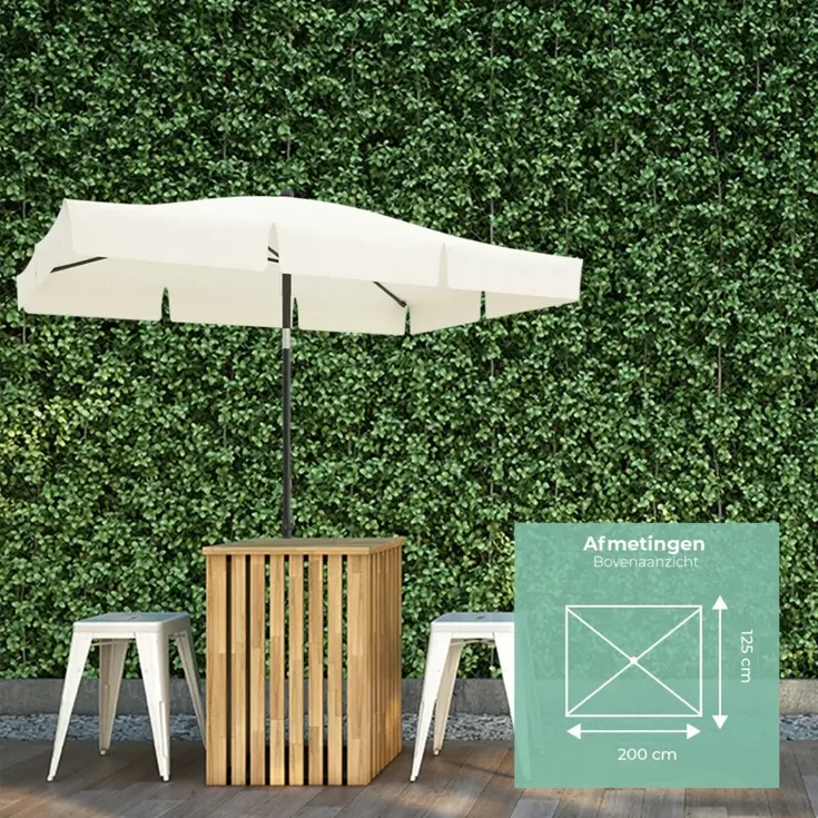Parasol – 200x125cm – Crème