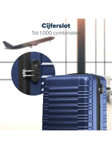 Kofferset – 3 Delig – 38L – Donkerblauw