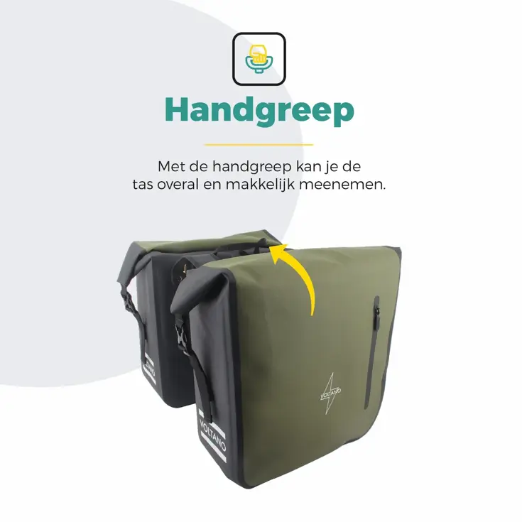 Voltano Dubbele Rolltop Fietstas 48 L