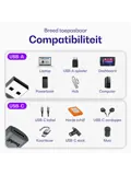 Ease USB-C naar USB-A Koppelstuk Grijs