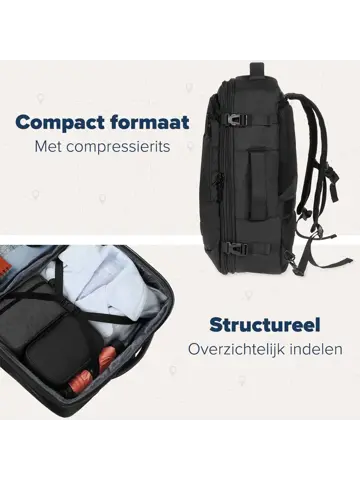 Reistas – 40L – Zwart