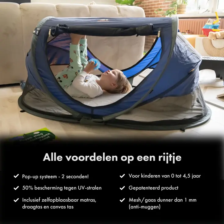 Peuter luxe campingbedje - Zelfopblaasbare matras