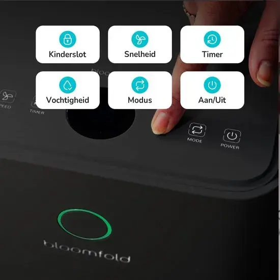 Vivid Zwart Luchtontvochtiger 12L per dag