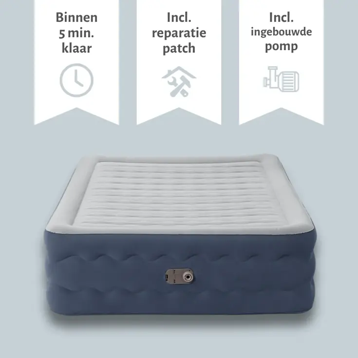 Luchtbed - Bestway - 2P - 152x203 cm + pomp