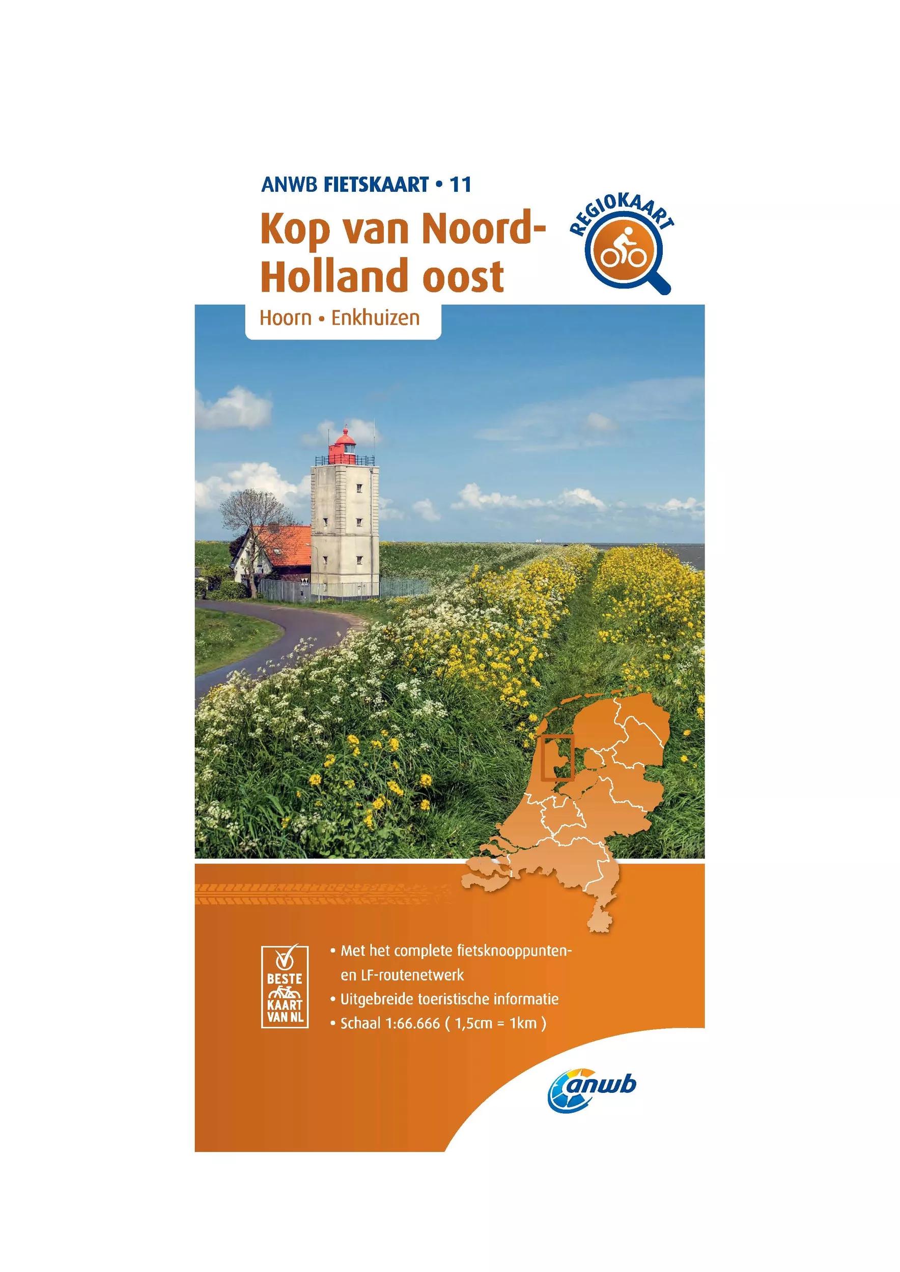 ANWB  Fietskaart 11  Kop van Noord-Holland Oost main product image