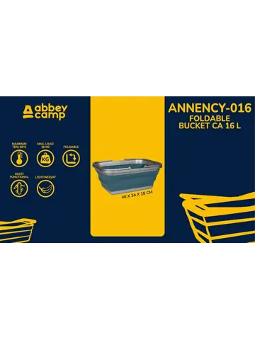 Abbey Camp Afwasteil opvouwbaar 16 liter
