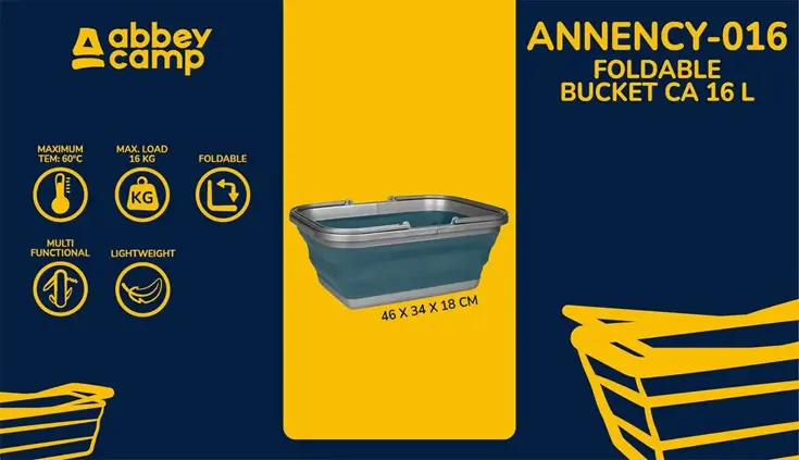 Abbey Camp Afwasteil opvouwbaar 16 liter