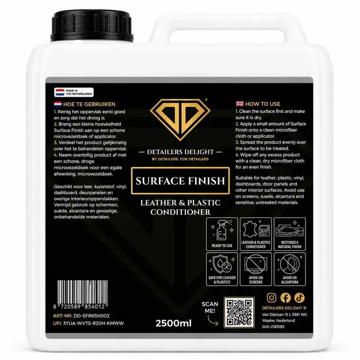 Surface Finish leer/kunststofverzorging 2,5 liter