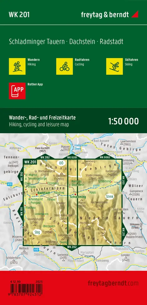 Wandelkaart WK201 Schladminger Tauern