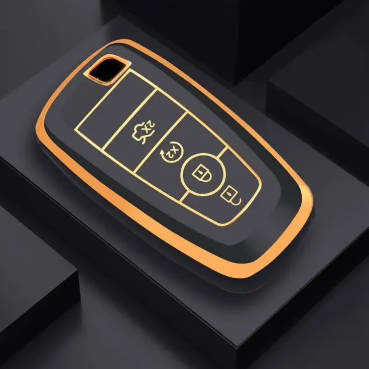 TPU Sleutelhoesje voor Ford goud B4