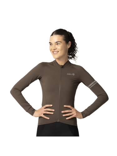 Solid Fietsshirt Lange Mouwen Performance  Dames