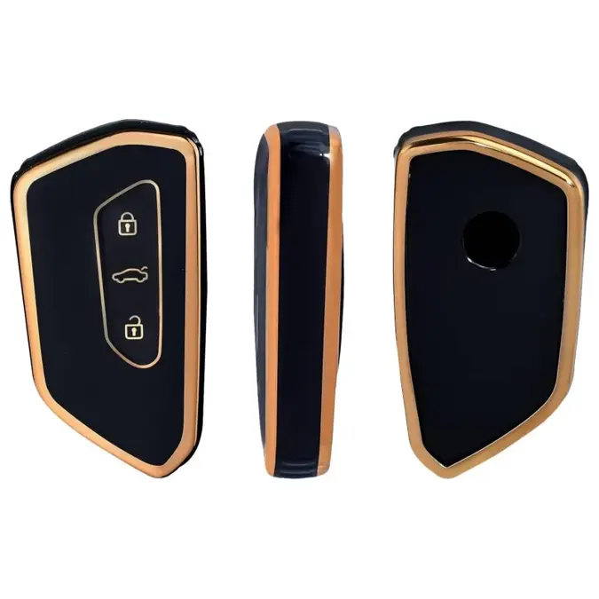 Dutch Shield Sleutelhoesje  VW Skoda   goud G