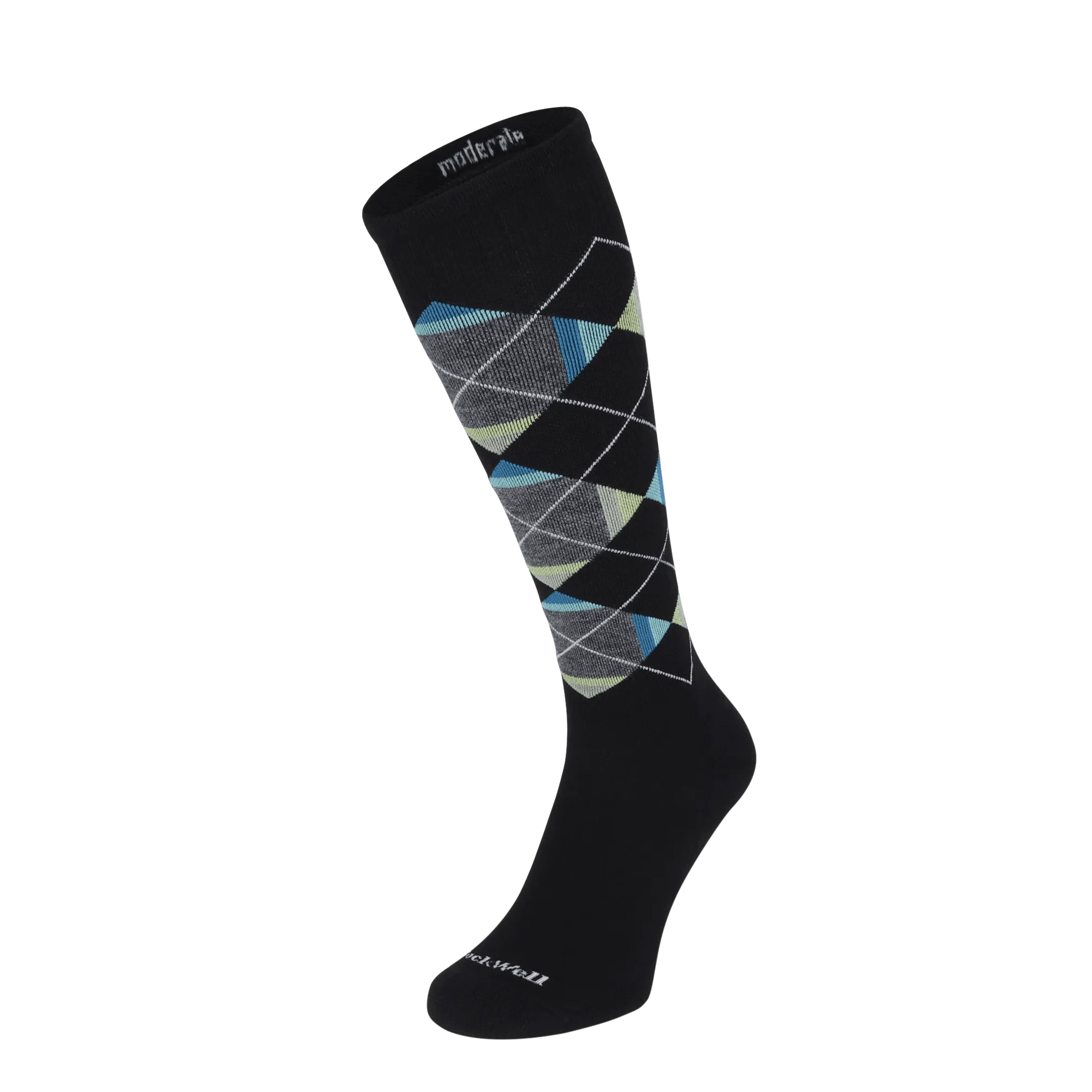 Sockwell Prism Argyle  Compressiesok  Zwart