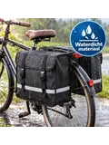 Dubbele fietstas van tarpaulin