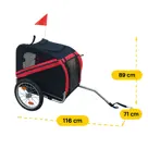 Hondenfietskar – Opvouwbaar –Max. 40 kg-Rood/zwart