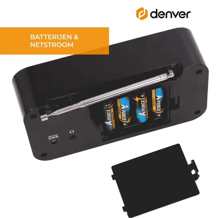 DAB+/FM Radio Alarmfunctie Werkt op AA-batterijen
