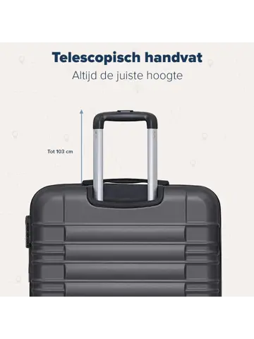 Handbagage Koffer – 38L – Donkergrijs