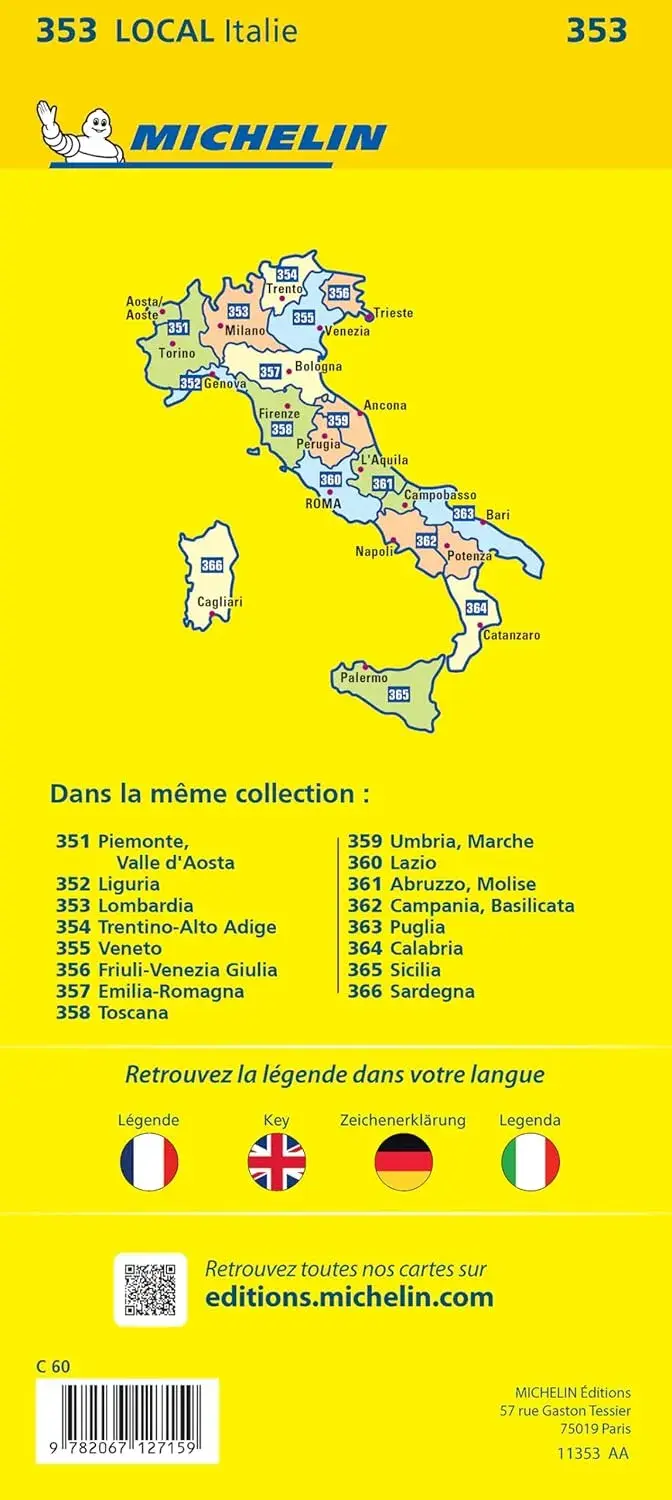 Wegenkaart Local 353 Lombardia