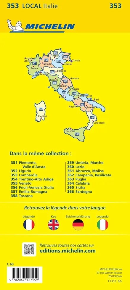 Wegenkaart Local 353 Lombardia