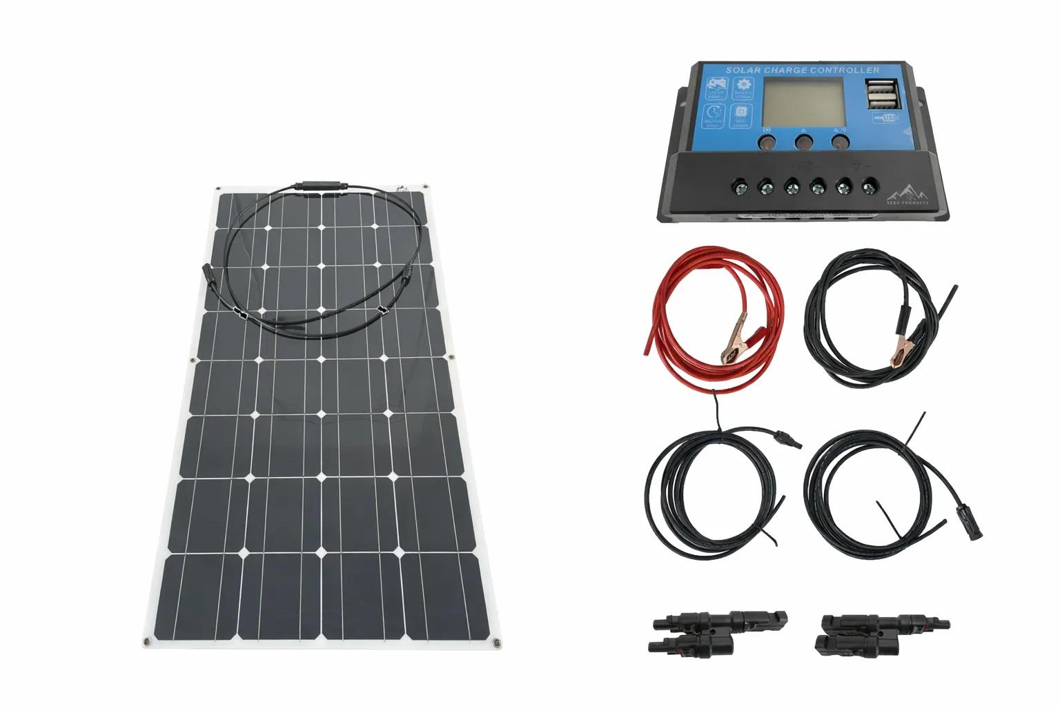 Bergproducts 100 watt flexibel zonnepaneelset