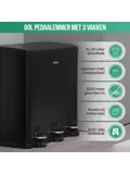 Avalo Prullenbak 3x20L - RVS