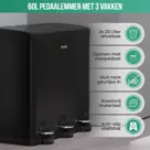 Avalo Prullenbak 3x20L - RVS