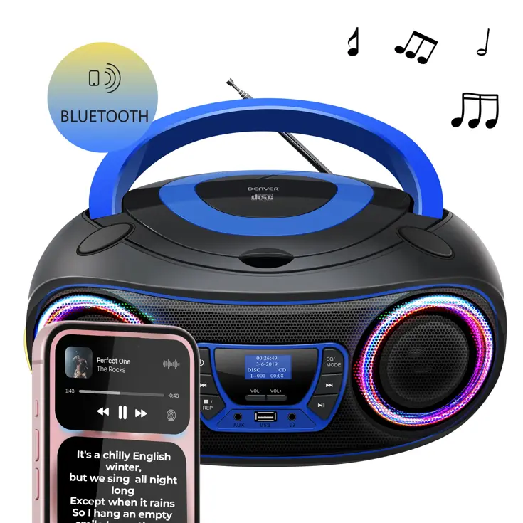 DAB+ Radio CD-speler Bluetooth Lichteffecten