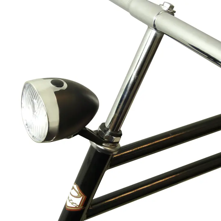 Classic zwarte koplamp met 3 krachtige LED's